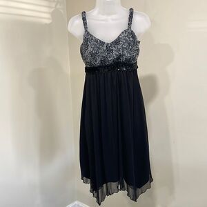 NWOT Enfocus Studio Black Sequin Dress.  Size 10 M medium
